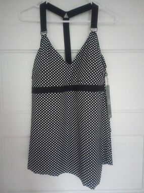 Magicsuit Black & White Polka Dot Women's Swim Top